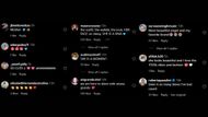 Reactions on the official post of "Party of Dreams", featuring Ariana Grande. (Image via Instagram/ swarovski and arianagrande)